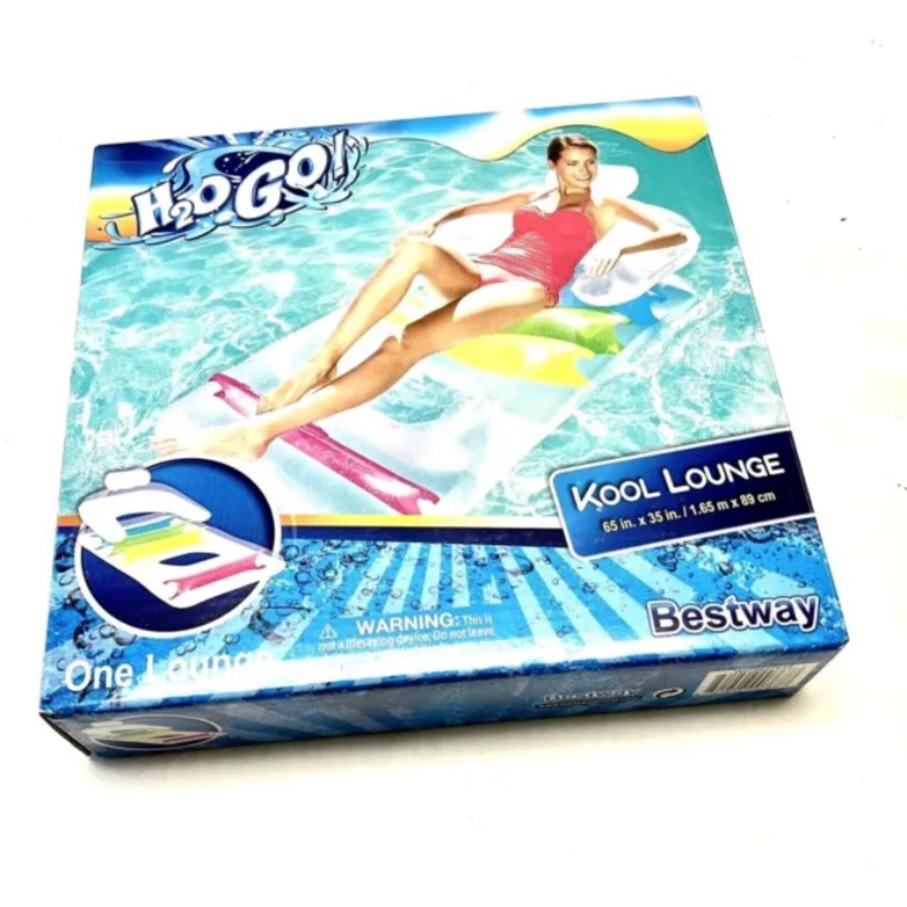 Swimming Pool Kool Lounge Chair Mat Raft Pool Water Float Toy NEW H20Go Bestway